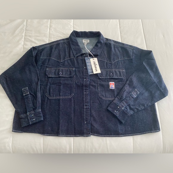 NWT Wrangler Boxy Work Shirt - Picture 5 of 9